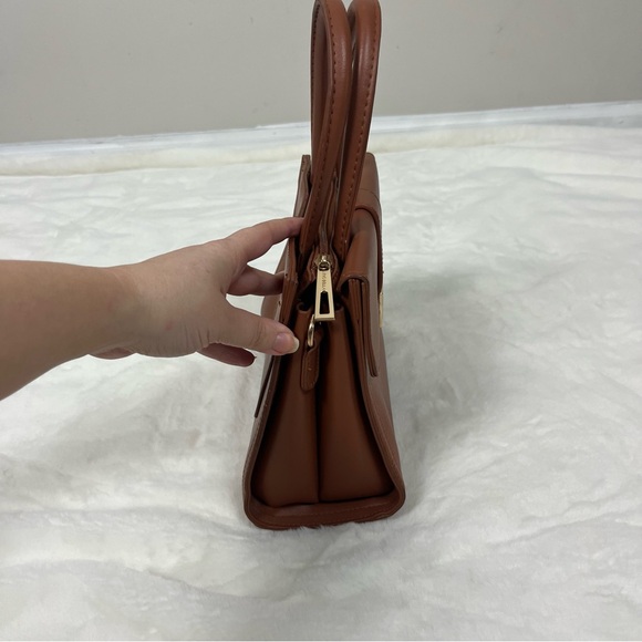 KRIS BELLA BROWN TOP HANDLE HANDBAG PURSE - Picture 3 of 10